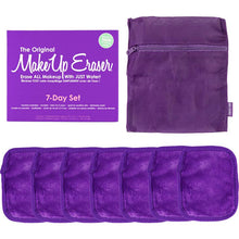 Load image into Gallery viewer, Queen Purple 7-Day Set of MakeUp Erasers