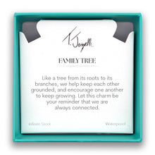 Load image into Gallery viewer, Family Tree Charm with Aqua Agate Gemstone Bracelet