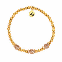 Load image into Gallery viewer, Gold Collection - Gold Affirmations Collection- Thankful For You Champagne Agate Bracelet