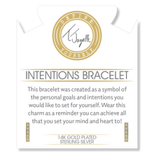 Load image into Gallery viewer, Gold Collection - Moonstone Gemstone Bracelet with Intentions Gold Charm