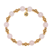 Load image into Gallery viewer, Gold Day by Day Collection- Rose Quartz Gemstone Bracelet