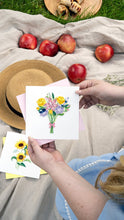 Load image into Gallery viewer, Quilled Spring Bouquet Greeting Card