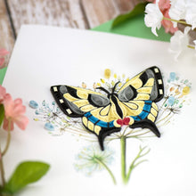 Load image into Gallery viewer, Quilled Swallowtail Butterfly Greeting Card
