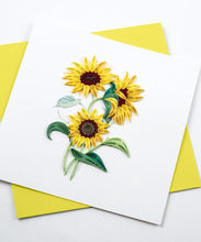 Load image into Gallery viewer, Quilled Wild Sunflowers Greeting Card