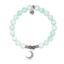 Load image into Gallery viewer, Hemimorphite Gemstone Bracelet with Friendship Stars Sterling Silver Charm