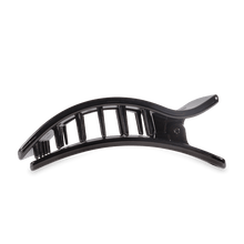 Load image into Gallery viewer, Jet Black Large Flat Rectangle Hair Clip