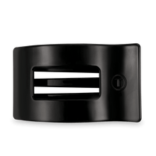 Load image into Gallery viewer, Jet Black Large Flat Rectangle Hair Clip