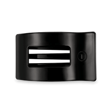 Load image into Gallery viewer, Jet Black Medium Flat Rectangle Hair Clip