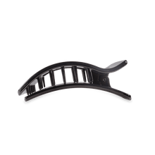 Load image into Gallery viewer, Jet Black Medium Flat Rectangle Hair Clip