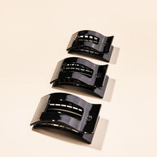 Load image into Gallery viewer, Jet Black Small Flat Rectangle Hair Clip