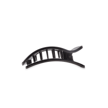 Load image into Gallery viewer, Jet Black Small Flat Rectangle Hair Clip