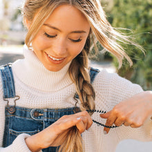 Load image into Gallery viewer, Jet Black Small Hair Ties Set of 3
