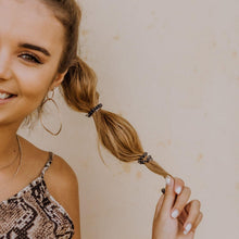 Load image into Gallery viewer, Jet Black Tiny Hair Ties Set of 5