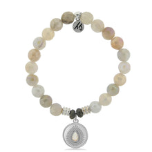 Load image into Gallery viewer, Moonstone Stone Bracelet with You're One of a Kind Sterling Silver Charm
