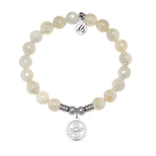 Load image into Gallery viewer, New Beginnings Charm with Moonstone Gemstone Bracelet
