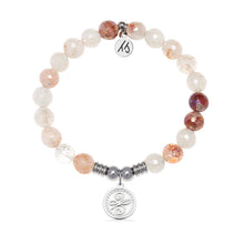 Load image into Gallery viewer, New Beginnings Charm with Strawberry Quartz Gemstone Bracelet