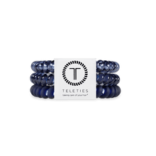 Load image into Gallery viewer, Nightfall Navy Small Hair Ties Set of 3