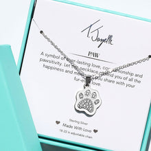 Load image into Gallery viewer, Paw Sterling Silver Charm Necklace
