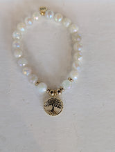 Load image into Gallery viewer, Gold Collection - Moonstone Gemstone Bracelet with Family Tree Gold Charm