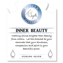 Load image into Gallery viewer, Robins Egg Agate Gemstone Bracelet with Inner Beauty Sterling Silver Charm