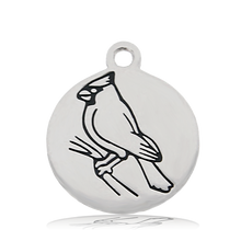 Load image into Gallery viewer, Sakura Agate Gemstone Bracelet with Cardinal Sterling Silver Charm