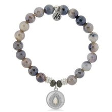 Load image into Gallery viewer, Storm Agate Stone Bracelet with You're One of a Kind Sterling Silver Charm