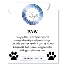 Load image into Gallery viewer, Strawberry Quartz Gemstone Bracelet with Paw CZ Sterling Silver Charm