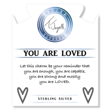 Load image into Gallery viewer, Sunset Quartz Gemstone Bracelet with You are Loved Sterling Silver Charm