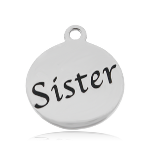 Super 7 Gemstone Bracelet with Sister Endless Love Sterling Silver Charm