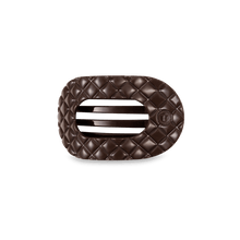 Load image into Gallery viewer, Truly Taupe Quilted Small Flat Round Hair Clip