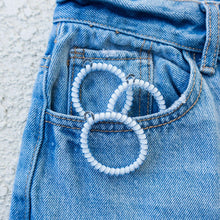 Load image into Gallery viewer, Washed Denim Small Hair Ties Set of 3