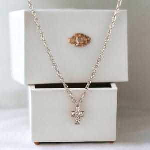 Mini Cross Necklace - 925 Sterling Silver