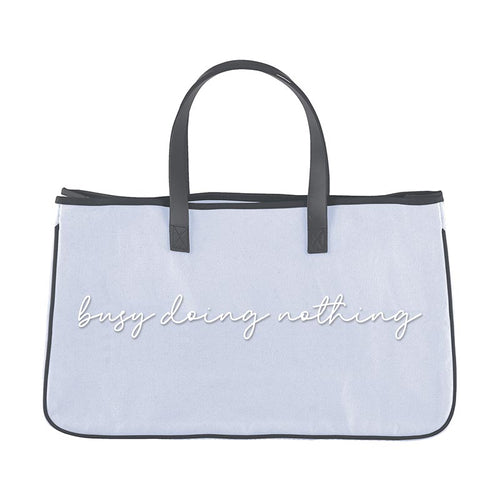 Blue Canvas Tote - Busy Doing Nothing