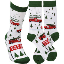 Load image into Gallery viewer, Socks - Truck &amp; Tree - Merry Christmas
