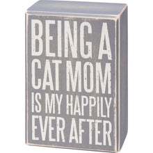 Load image into Gallery viewer, Box Sign & Sock Set - Cat Mom