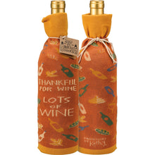 Load image into Gallery viewer, Bottle Sock - Thankful For Wine Lots Of Wine