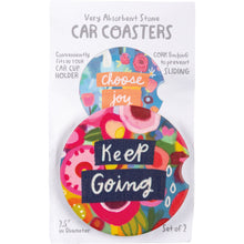Load image into Gallery viewer, Car Coasters Set of 2 - Keep Going