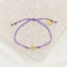Load image into Gallery viewer, Filled by Faith Open Cross Bracelet Gold