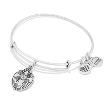 Load image into Gallery viewer, Alex and Ani Crystal Dove Bangle Silver
