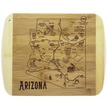 Load image into Gallery viewer, A Slice of Life Arizona Bamboo Cutting and Serving Board