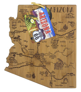 Arizona Etched Bamboo Cutting and Serving Board