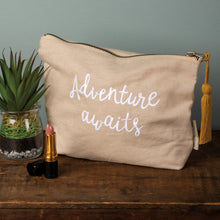 Load image into Gallery viewer, Adventure Awaits- Zipper Pouch

