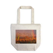 Load image into Gallery viewer, Arizona, Cactus and Rainbow Photograph - Organic Tote Bag