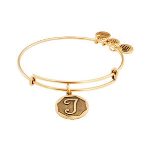 Alex and Ani Initial T Bangle Gold