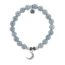 Load image into Gallery viewer, Blue Quartzite Stone Bracelet with Friendship Stars Sterling Silver Charm
