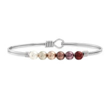 Load image into Gallery viewer, Crystal Pearl Bangle Bracelet in Fall Ombre