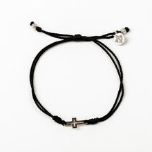 Load image into Gallery viewer, Filled by Faith Open Cross Bracelet Silver