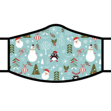 Load image into Gallery viewer, Retro Christmas Reusable Fabric Face Mask