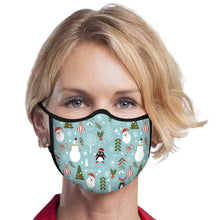 Load image into Gallery viewer, Retro Christmas Reusable Fabric Face Mask