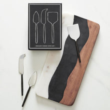 Load image into Gallery viewer, Organic Cheese Knife Set - Black Matte Box